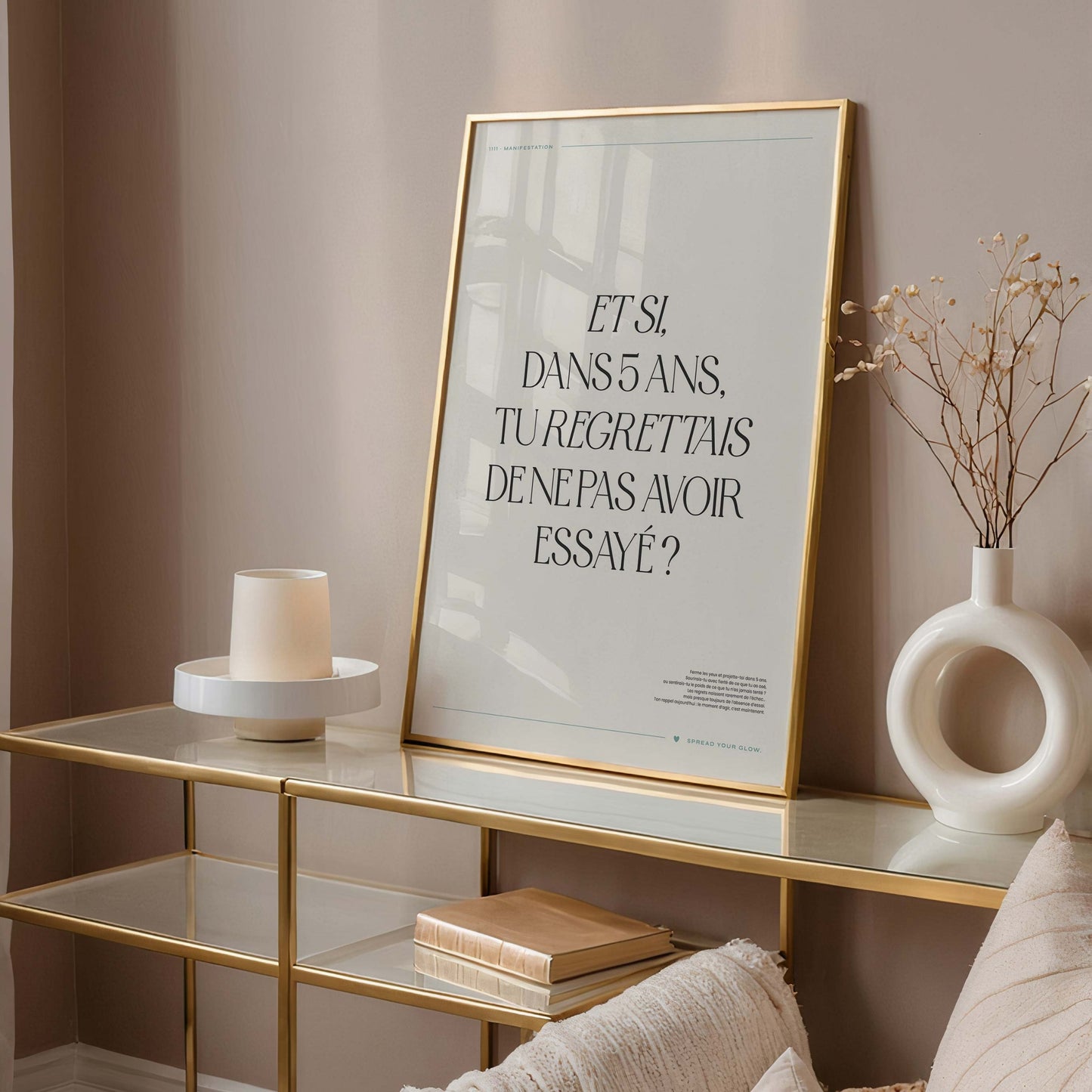 Et si, dans 5 ans, tu regrettais de ne pas avoir essayé ? – Poster digital