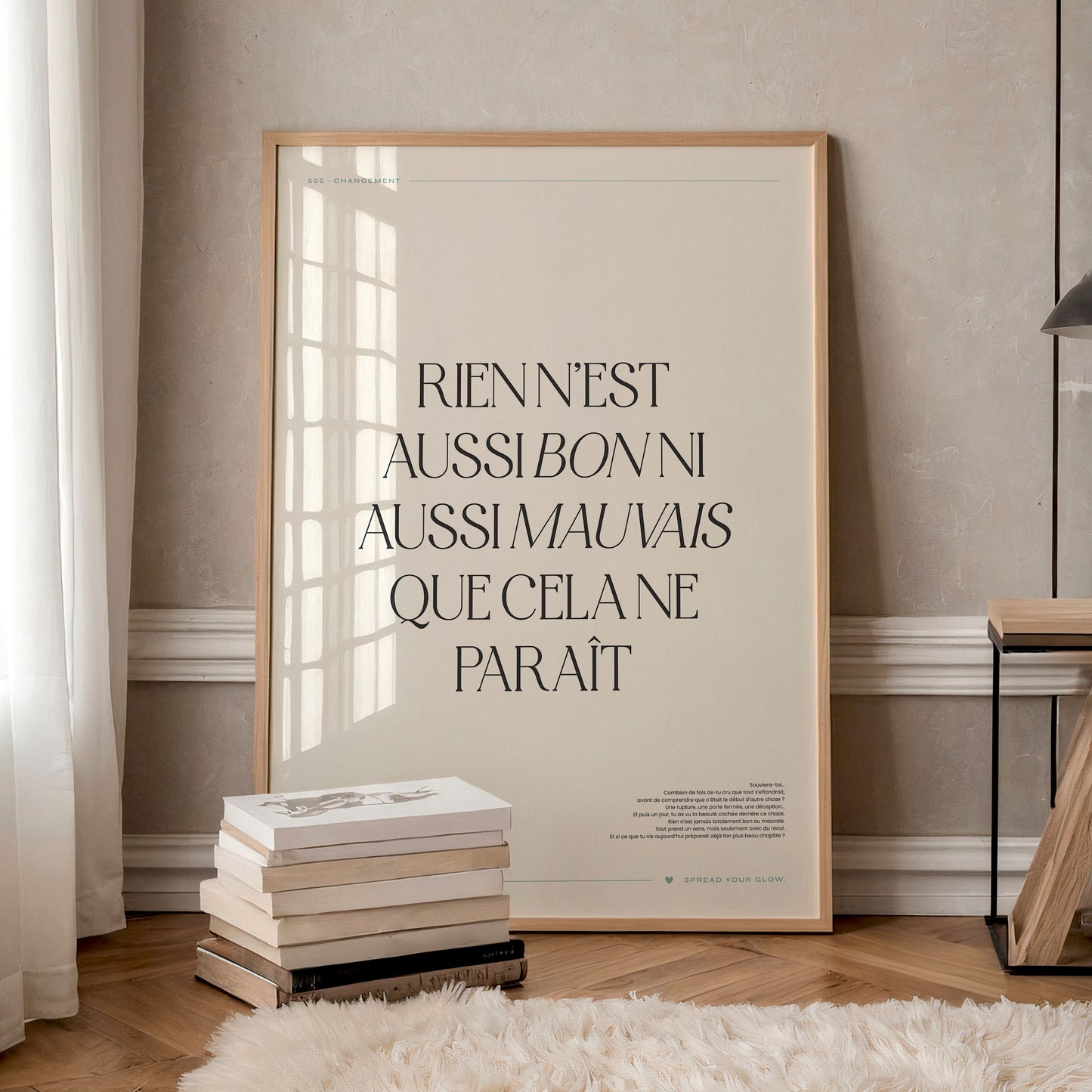Rien n’est aussi bon ni aussi mauvais que cela ne paraît – Poster digital