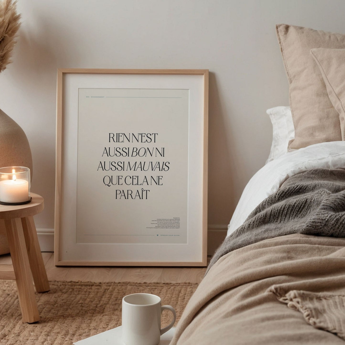 Rien n’est aussi bon ni aussi mauvais que cela ne paraît – Poster digital