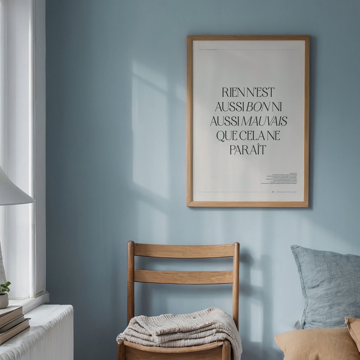 Rien n’est aussi bon ni aussi mauvais que cela ne paraît – Poster digital