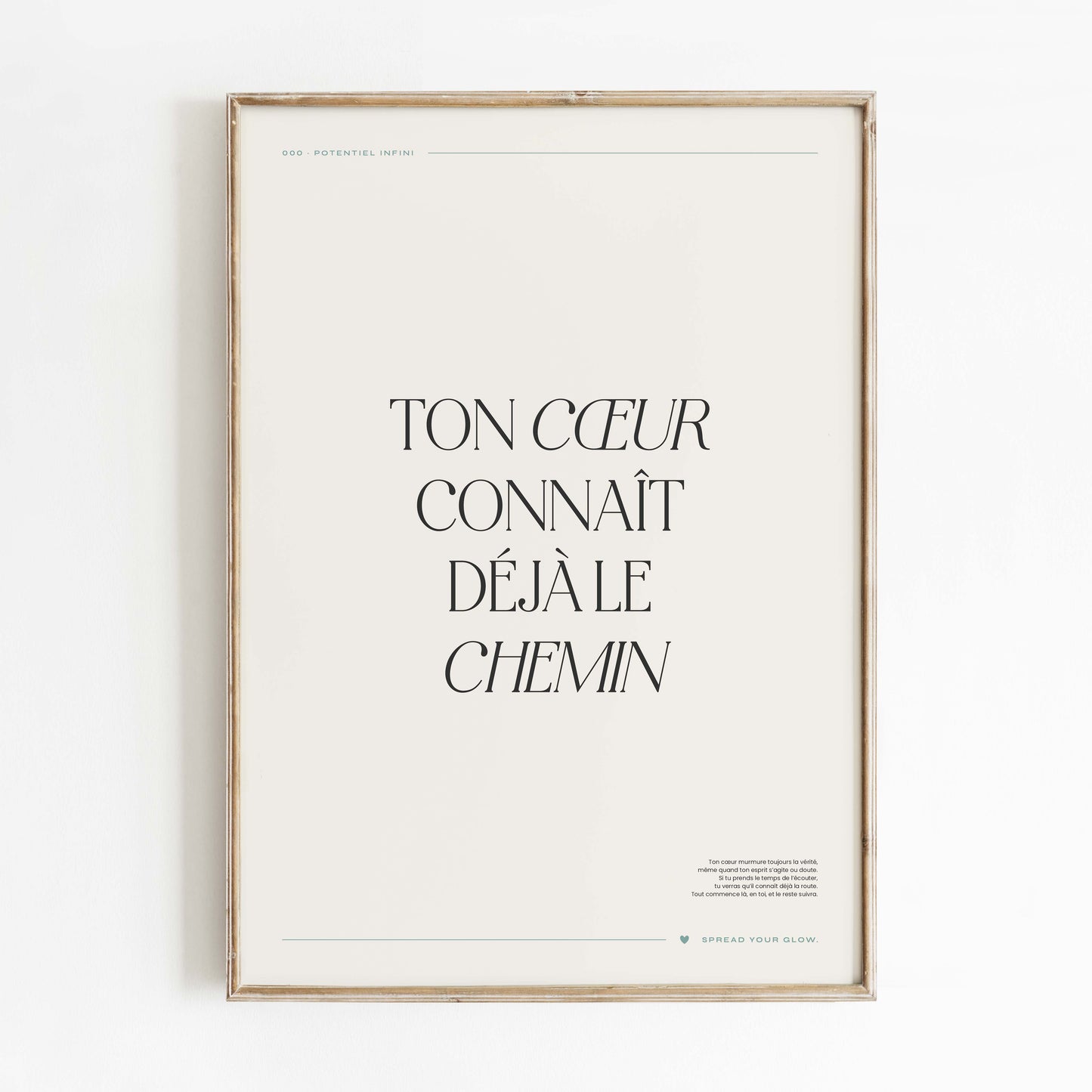 Ton coeur connaît le chemin – Poster digital