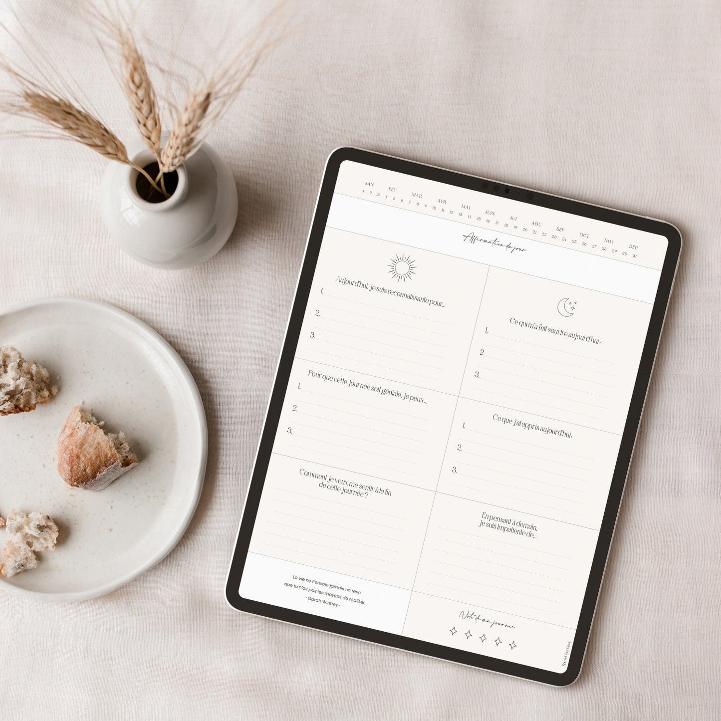 Journal de Gratitude PDF – 180 jours pour transformer ta vie en douceur