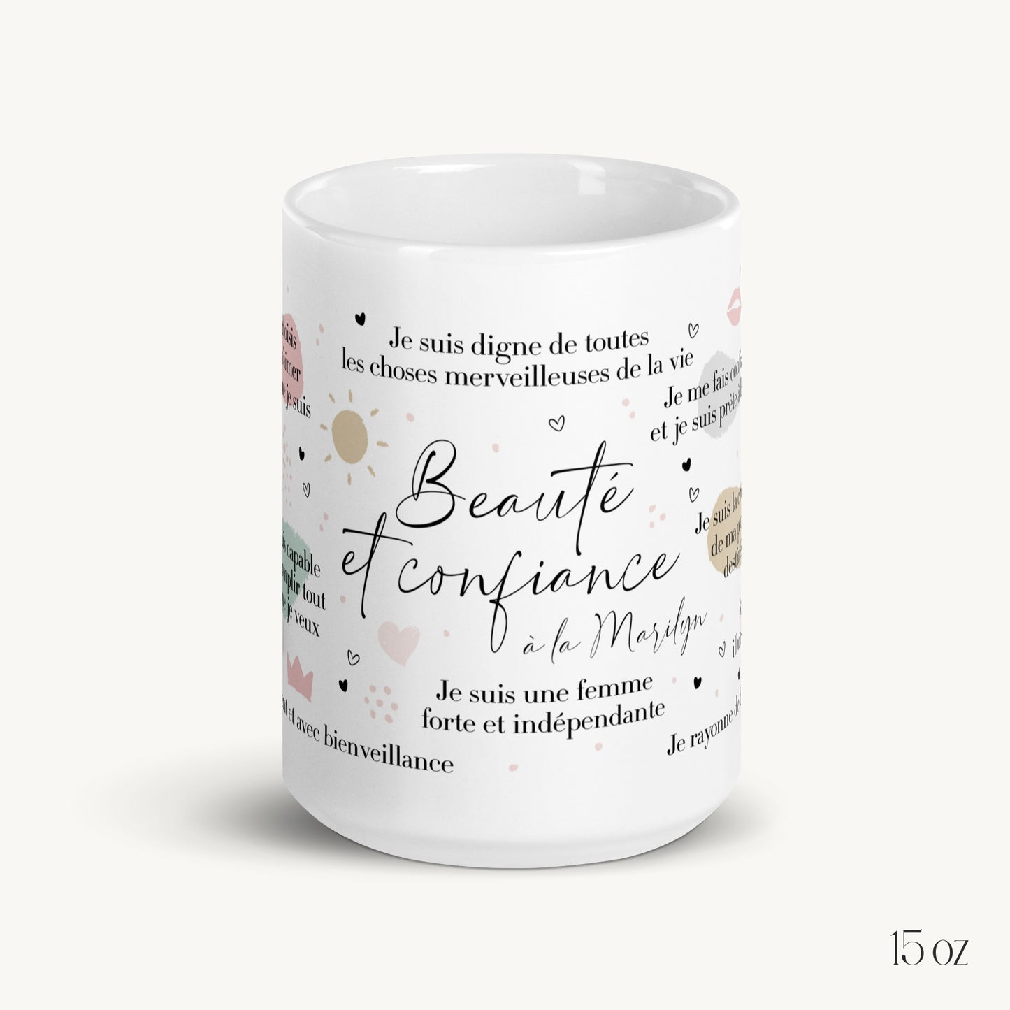 Mug "Beauté et confiance à la Marilyn"