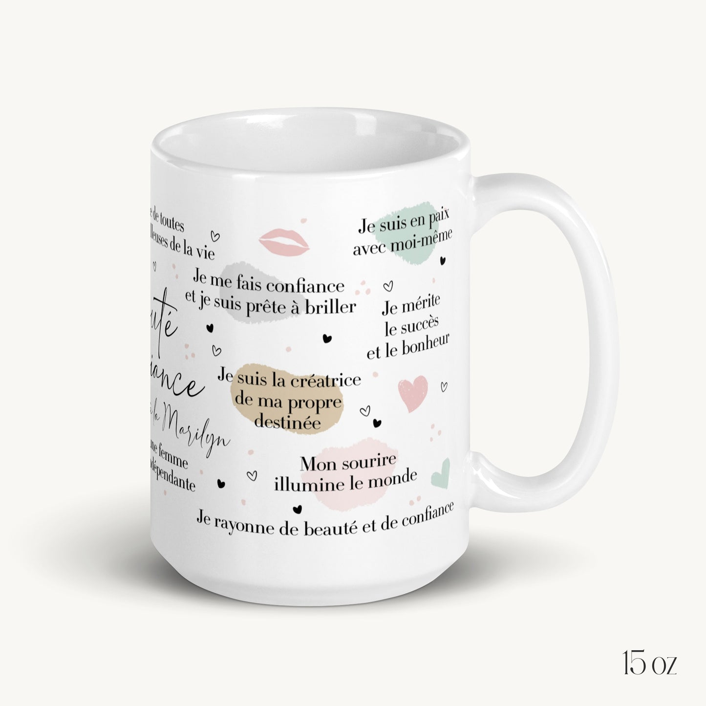 Mug "Beauté et confiance à la Marilyn"