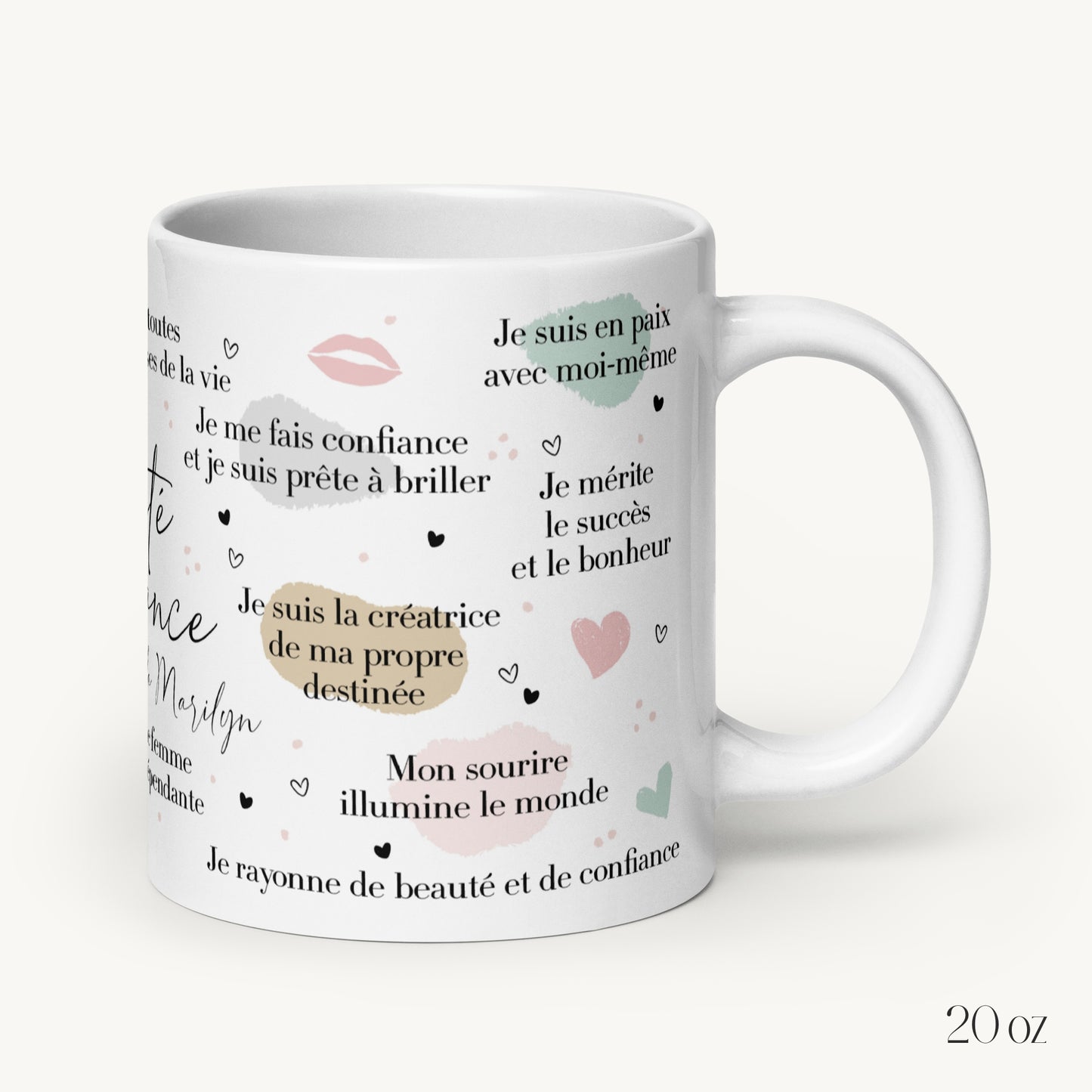 Mug "Beauté et confiance à la Marilyn"
